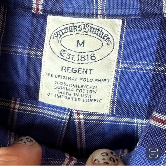 Brooks Brothers Regent Red, White & Blue Plaid Button Down - Picture 6 of 6